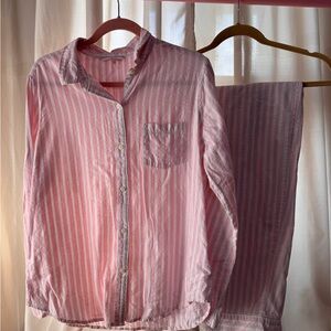 Victoria's Secret Pink and White Striped Shirt
